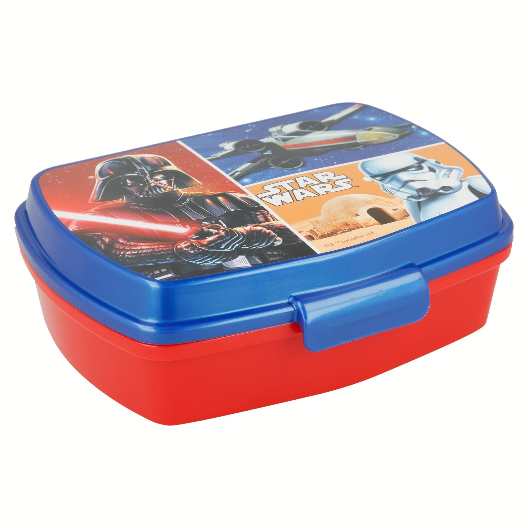 Générique Unbranded 8020149 Star Wars Legend Lunch Box, Plastic, Blue, 17.2 x 13.8 x 5.5 cm