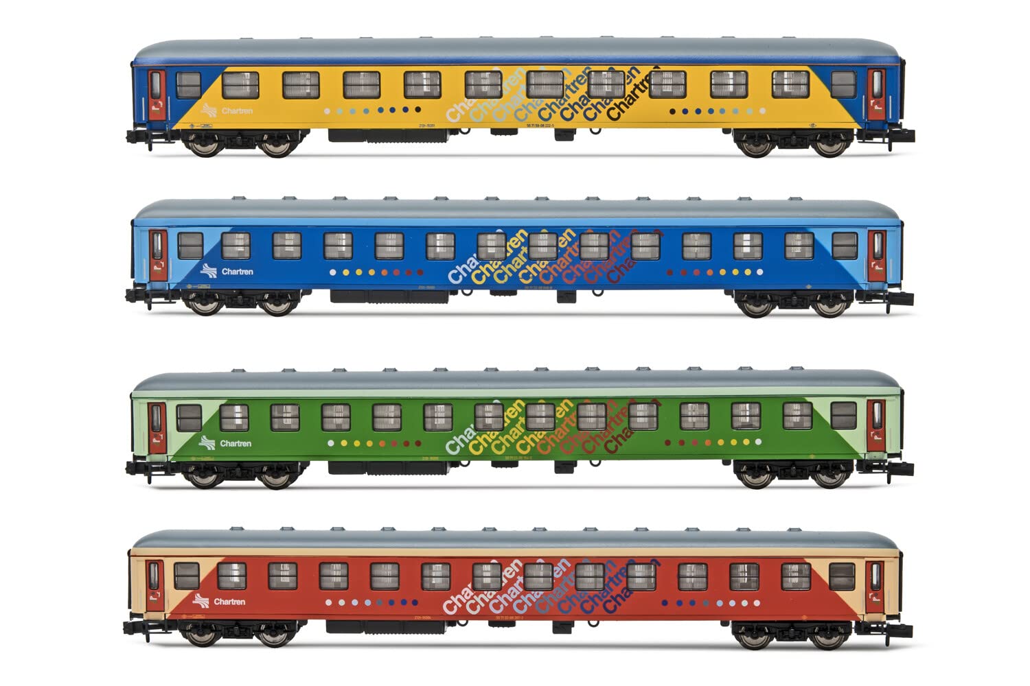 Arnold FS Trenitalia, 3-unit pack ETR 610 intermediate coaches, ex Cisalpino livery, period VI