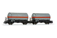 Arnold SNCF, 2-unit set DD DEV 66 autotransporter, green livery with white “Encadré” logo, period IV