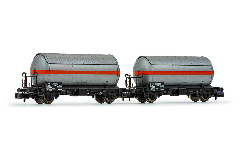Arnold SNCF, 2-unit set DD DEV 66 autotransporter, green livery with white “Encadré” logo, period IV