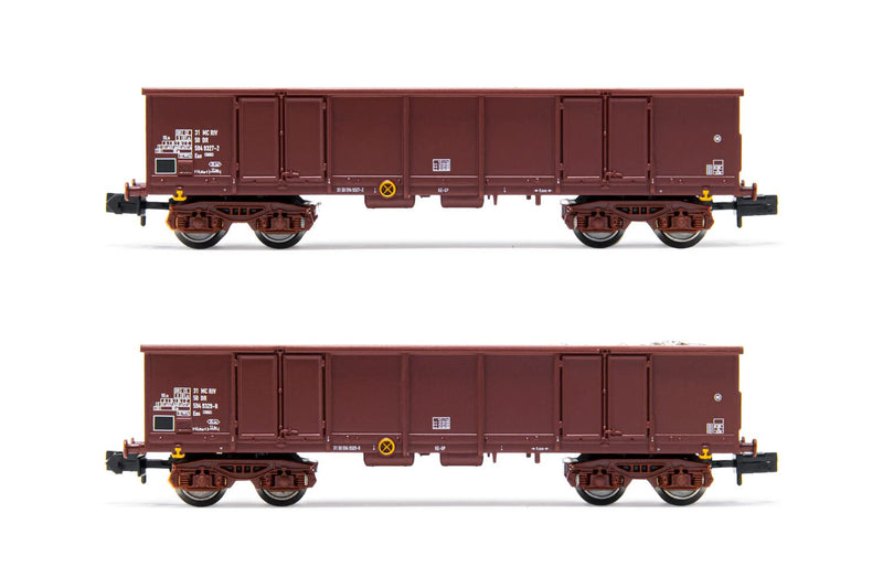 Arnold RENFE, 2-unit set DDMA autotransporter, with protective lateral grills, original livery, period IV