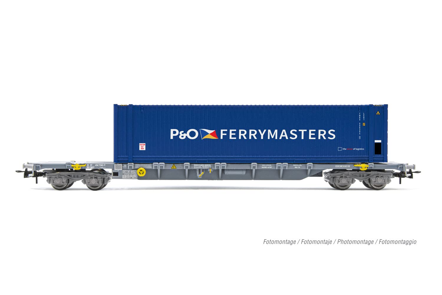 Electrotren RENFE, hopper wagon with rounded walls, Metransa dark grey livery, period IV