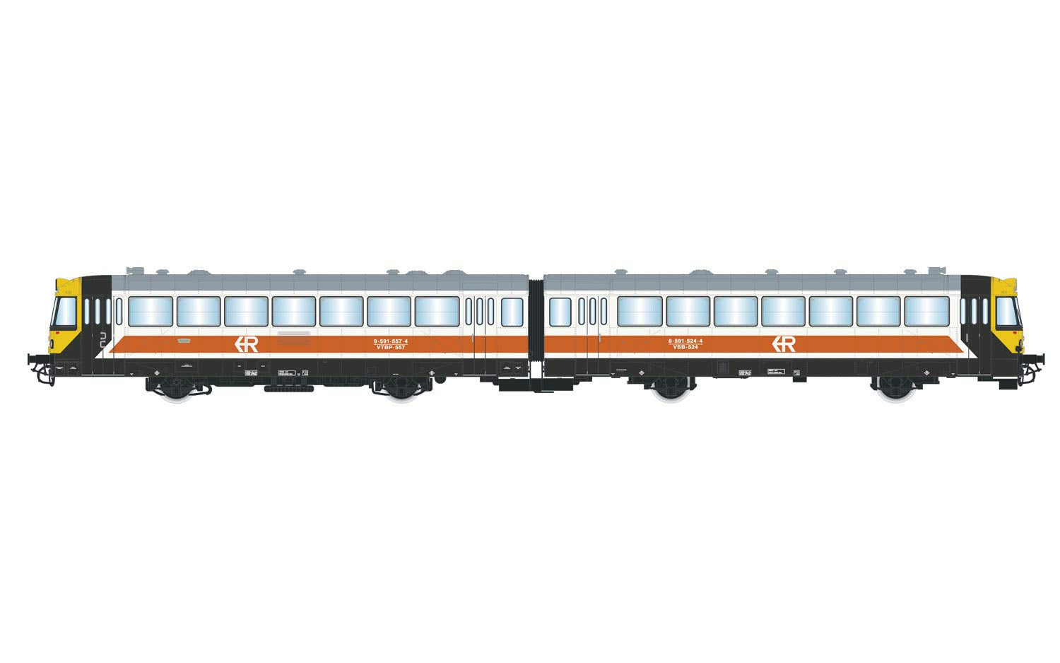 Electrotren RENFE, 2-unit diesel railcar "Ferrobus", 591 series, "Regionales" livery, period V with sound decoder
