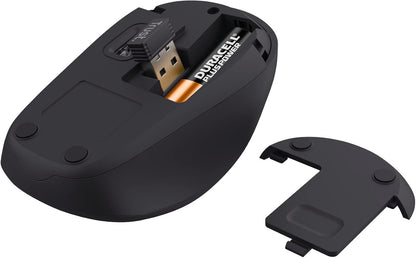 Trust Yvi+ Silent Wireless Mouse, Sustainable Design, 800-1600 DPI, For Left and Right Hand Users, Storable USB Micro Receiver, Quiet Compact Computer Mouse for PC, Laptop, Mac, Home Office