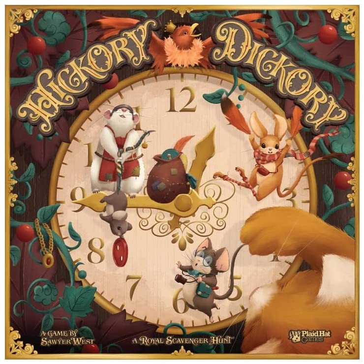 Plaid Hat Games - Hickory Dickory - Worker Rotation Game - Beautifully illustrated board game - From 10 years - 1 to 4 players - English