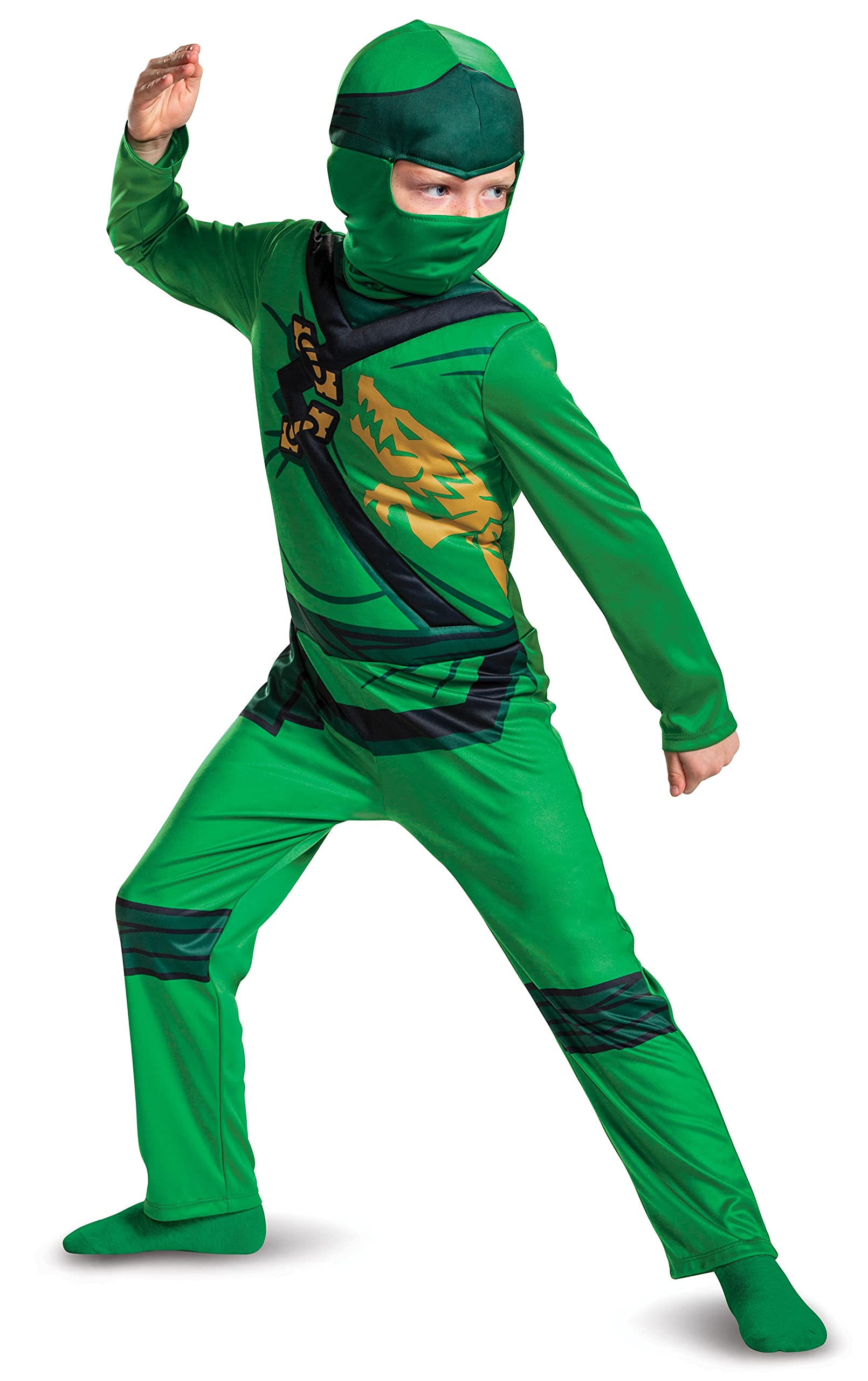 DISGUISE Officiële LEGO Ninjago kostuum kinderen, ninja kostuum kinderen jongens kinderen, Lloyd Ninjago kostuum groen, verkleedpak outfit