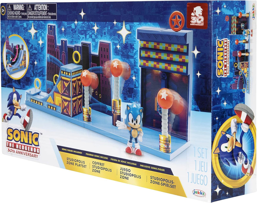 Sonic The Hedgehog Studiopolis Zone Playset, Interactive Playset include 2.5” / 6cm Sonic Action Figure