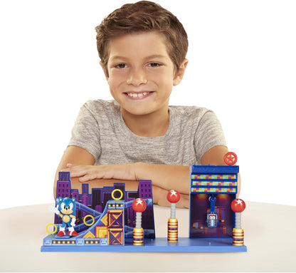 Sonic The Hedgehog Studiopolis Zone Playset, Interactive Playset include 2.5” / 6cm Sonic Action Figure