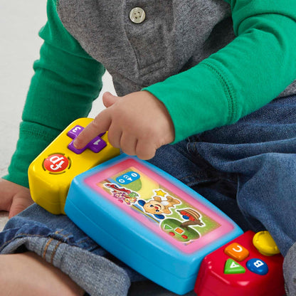 Fisher-Price HNL51 - Learning Fun Video Game Dummy Children's Toy with Lights and Sounds as Well as Learning Songs, Toy for Fine Motor Skills Twist & Learn Game Console, Multilingual Version