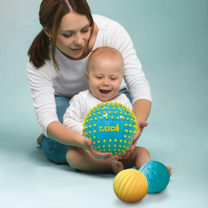 LUDI Set of 3 Sensory Balls - Blue