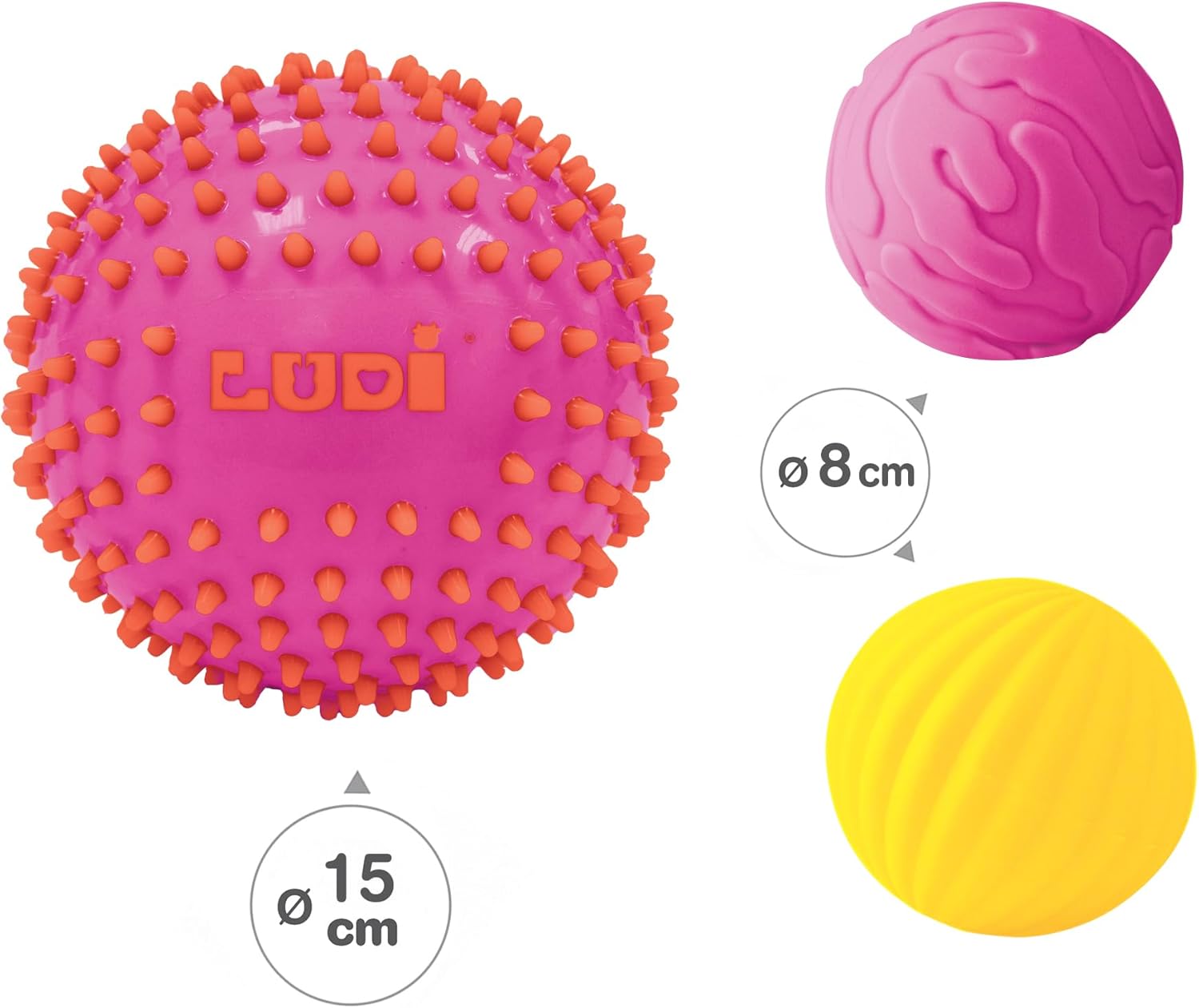 Ludi - Sensory Ball Set - Pink - Lu30022