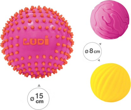 Ludi - Sensory Ball Set - Pink - Lu30022
