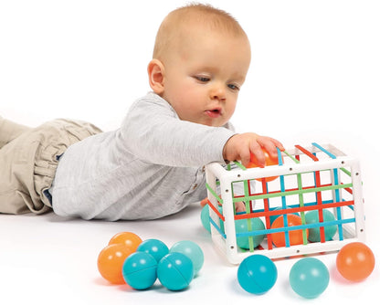 Ludi - Hand cube – built-in kit for babies – 1 cube and 12 small balls – from 10 months