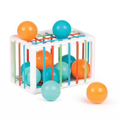 Ludi - Hand cube – built-in kit for babies – 1 cube and 12 small balls – from 10 months
