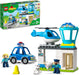 LEGO 10959 DUPLO Rescue Police Station Push & Go Car Toy with Lights and Siren plus Helicopter & 10931 DUPLO Town Truck & Tracked Excavator Construction Vehicle Toy