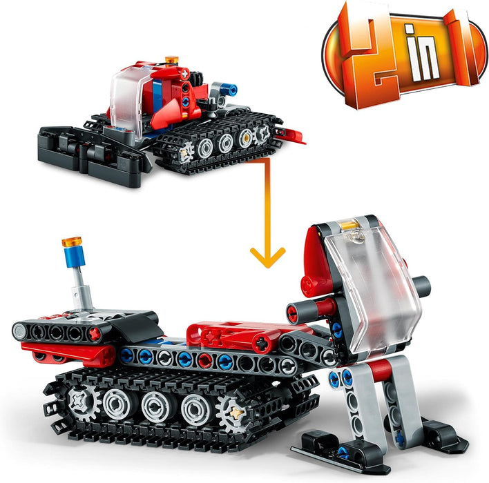 LEGO Technic Snow Groomer to Snowmobile 2in1 Vehicle Model Set, Engineering Toys, Winter Construction Toy for Boys and Girls 7+ Years Old, Birthday Gift Idea 42148