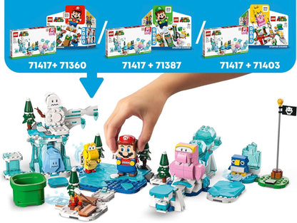 LEGO 71417 Super Mario Fliprus Snow Adventure Expansion Set, Toys for Kids to Combine with Starter Course, Collectible Gifts with Freezie and Baby Penguin Figures Single