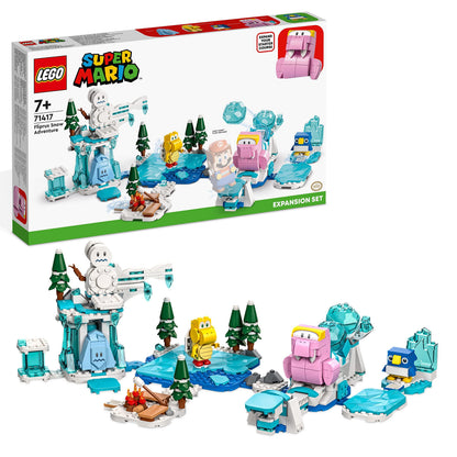 LEGO 71417 Super Mario Fliprus Snow Adventure Expansion Set, Toys for Kids to Combine with Starter Course, Collectible Gifts with Freezie and Baby Penguin Figures Single