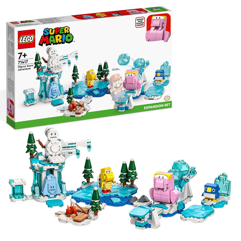 LEGO 71417 Super Mario Fliprus Snow Adventure Expansion Set, Toys for Kids to Combine with Starter Course, Collectible Gifts with Freezie and Baby Penguin Figures Single