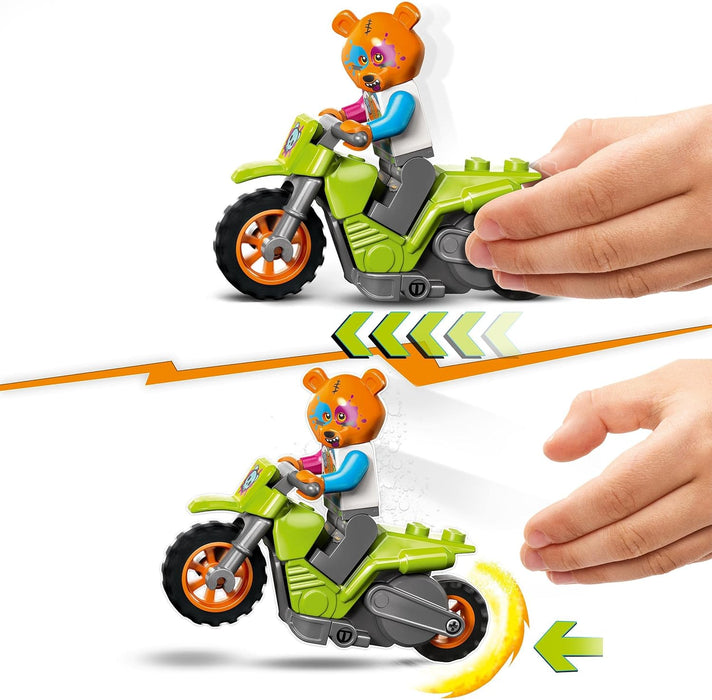 LEGO 60356 City Stuntz Bear Stunt Bike, Flywheel-Powered Motorbike Toy to Perform Jumps and Tricks, Toys for Kids, Boys & Girls Age 5 Plus, Small Gift or Extension Set