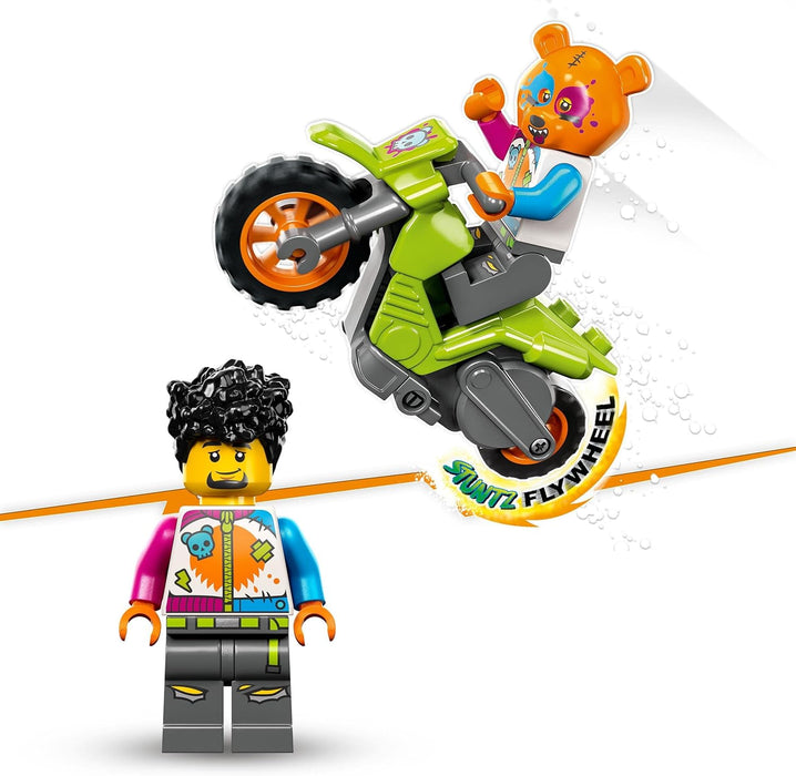 LEGO 60356 City Stuntz Bear Stunt Bike, Flywheel-Powered Motorbike Toy to Perform Jumps and Tricks, Toys for Kids, Boys & Girls Age 5 Plus, Small Gift or Extension Set