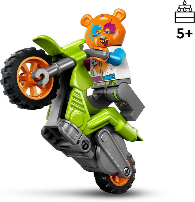 LEGO 60356 City Stuntz Bear Stunt Bike, Flywheel-Powered Motorbike Toy to Perform Jumps and Tricks, Toys for Kids, Boys & Girls Age 5 Plus, Small Gift or Extension Set