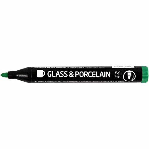 Glass and Porcelain Pens, 1-3 mm line, standard colours, Semi opaque, 6asstd