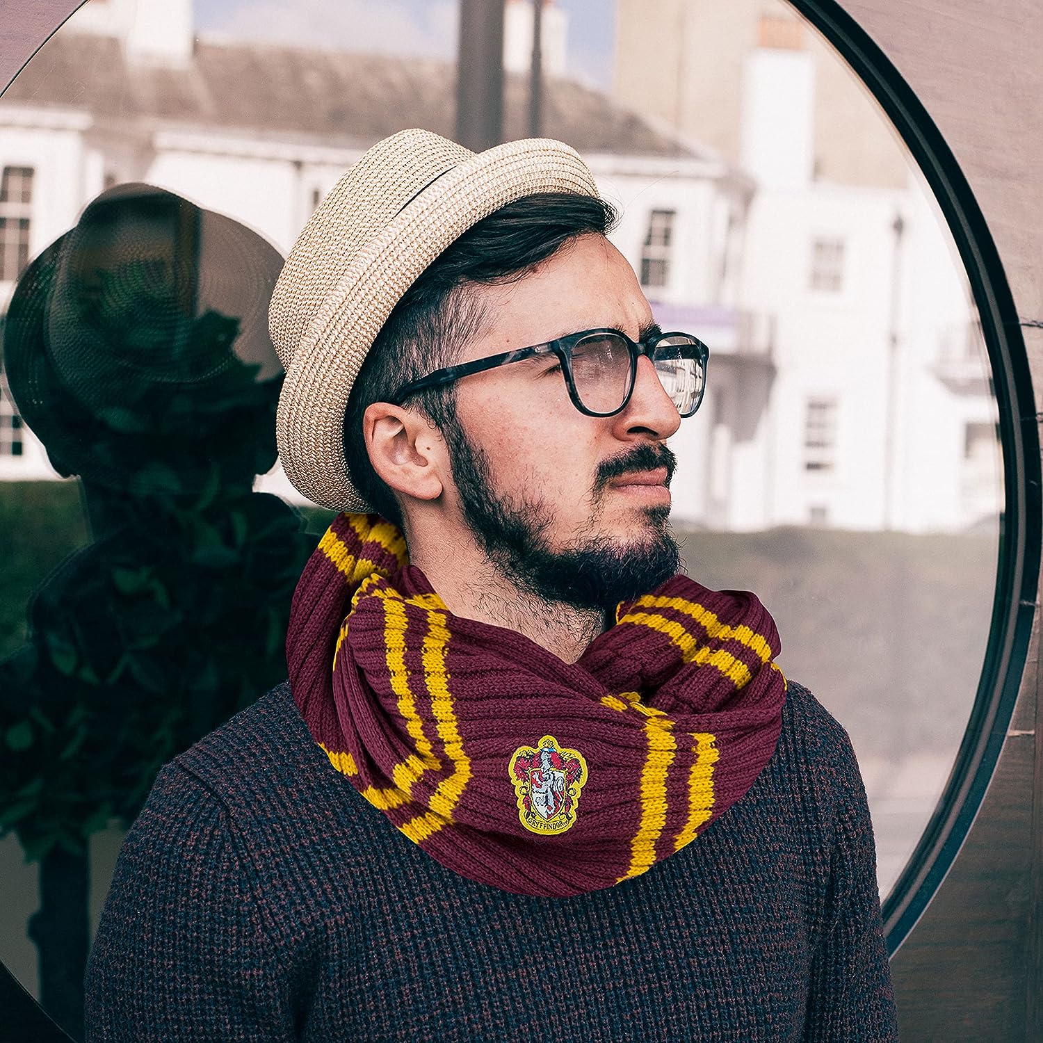 Cinereplicas - Harry Potter - Infinity Schal - Superweich - Licence -Offiziel lizensiert - Gryffindor - 190 cm -Gelb und Rot