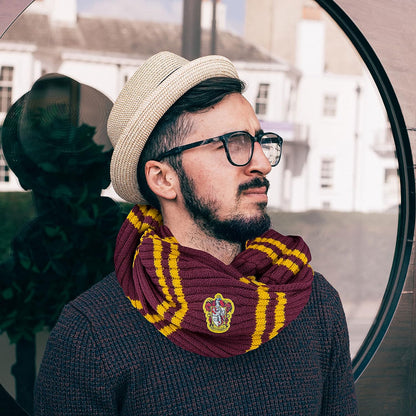 Cinereplicas - Harry Potter - Infinity Schal - Superweich - Licence -Offiziel lizensiert - Gryffindor - 190 cm -Gelb und Rot