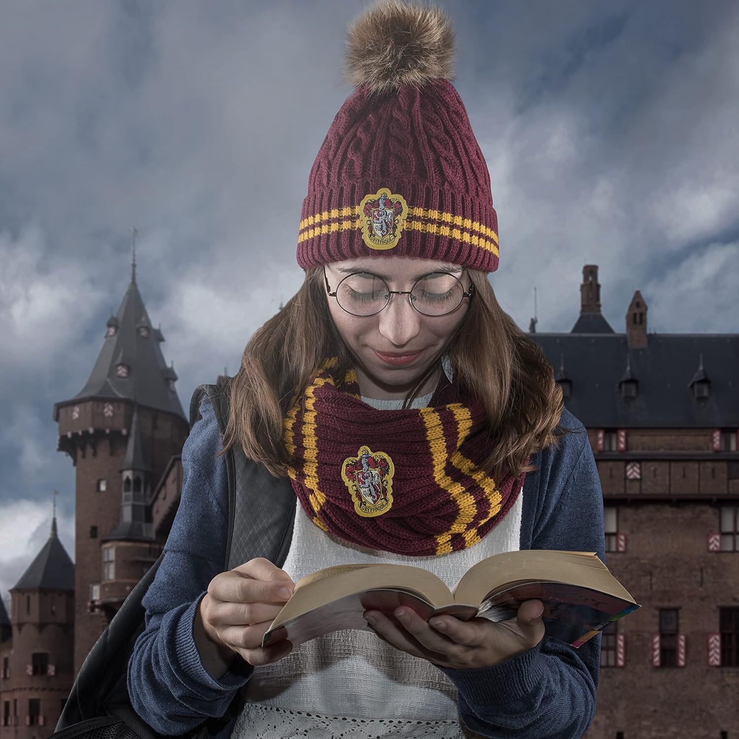 Cinereplicas - Harry Potter - Infinity Schal - Superweich - Licence -Offiziel lizensiert - Gryffindor - 190 cm -Gelb und Rot