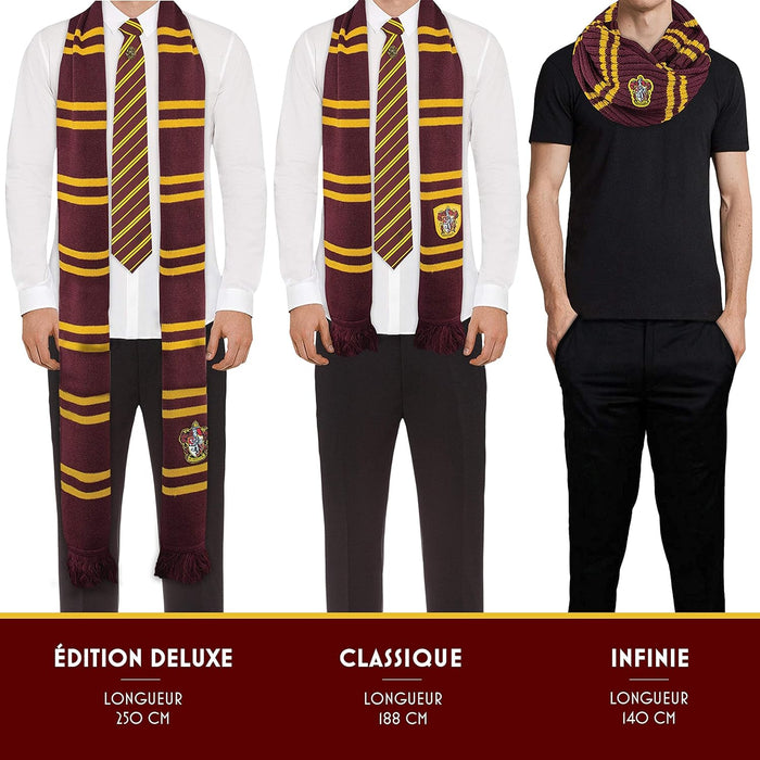 Cinereplicas - Harry Potter - Infinity Schal - Superweich - Licence -Offiziel lizensiert - Gryffindor - 190 cm -Gelb und Rot