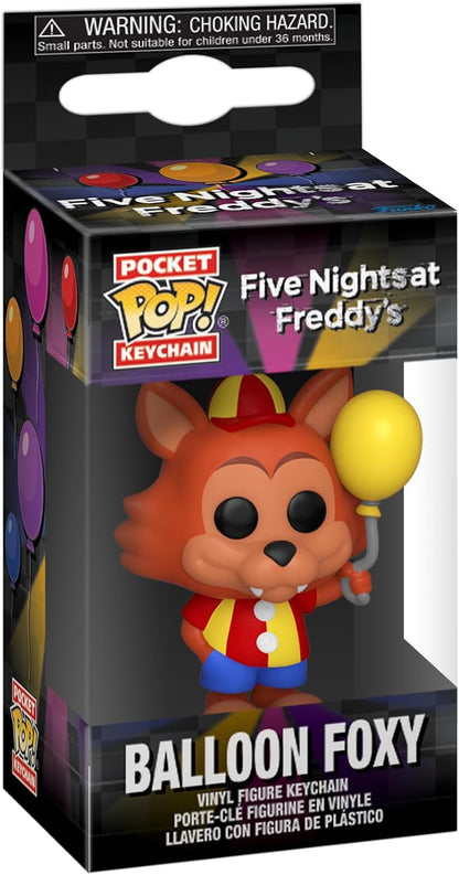 Funko Pop! Keychain: Five Nights at Freddy's (FNAF) SB - Balloon Foxy - Neuartiger Schlüsselanhänger - Vinyl-Minifigur Zum Sammeln - Strumpffüller - Geschenkidee - Offizielle Handelswaren - Minifigur