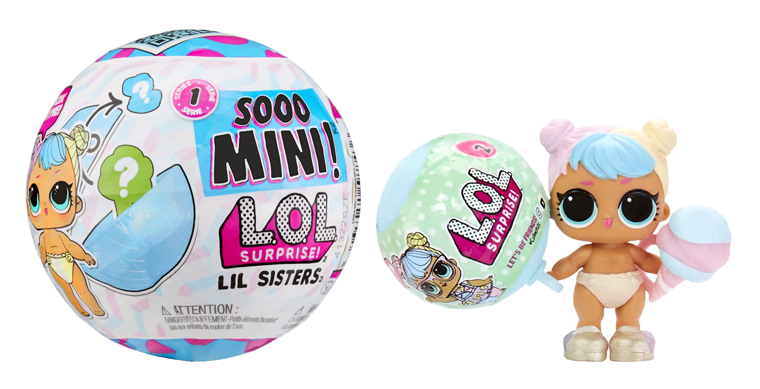 L.O.L. Surprise! LOL Surprise Sooo Mini Lil Sisters - Surtido Aleatorio - Incluye Muñeca Lil Sister Coleccionable Edición Limitada, 5 Sorpresas y Bolas Sorpresa Mini LOL - Regalo para niños de 4+ años