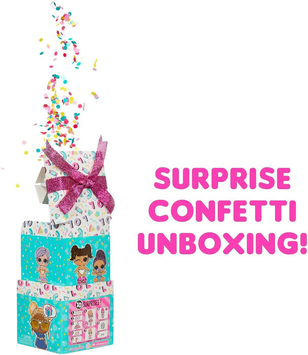 L.O.L. Surprise! Confetti Pop Birthday Sisters - Limited Edition Sammelpuppen in 2 Geschenkboxen mit 10 Konfetti-Überraschungen - Mit Wasserüberraschung, Mode, Accessoires und Geschenktüte, 4+