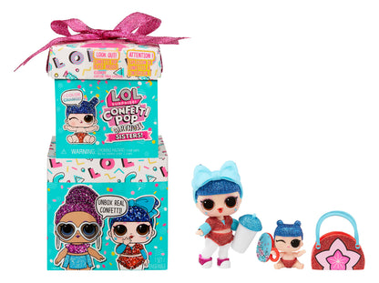 L.O.L. Surprise! Confetti Pop Birthday Sisters - Limited Edition Sammelpuppen in 2 Geschenkboxen mit 10 Konfetti-Überraschungen - Mit Wasserüberraschung, Mode, Accessoires und Geschenktüte, 4+