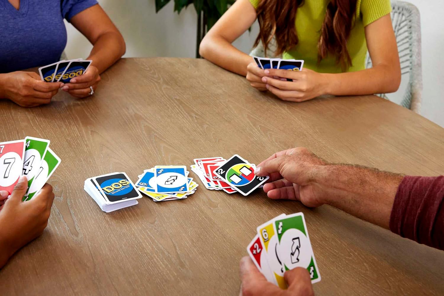 DOS Second Edition Family Card Game with Updated Rules for Kids and Adults, Game Night, Travel, Camping and Party, UNO Cards, HNN01