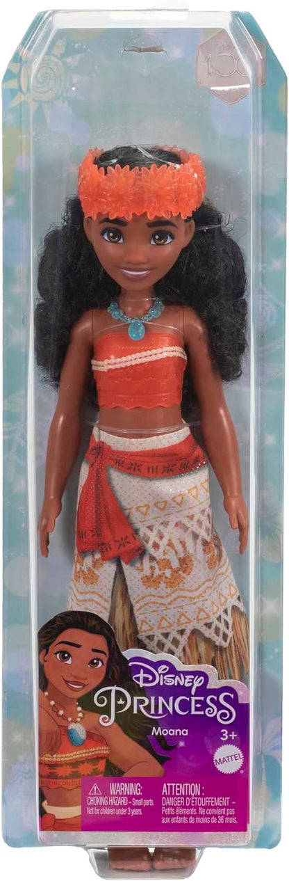 Mattel Disney Princess Toys, Vaiana Posable Fashion Doll with Sparkling Clothing and Accessories Inspired by the Disney Movie, Gift for Kids, HPG68