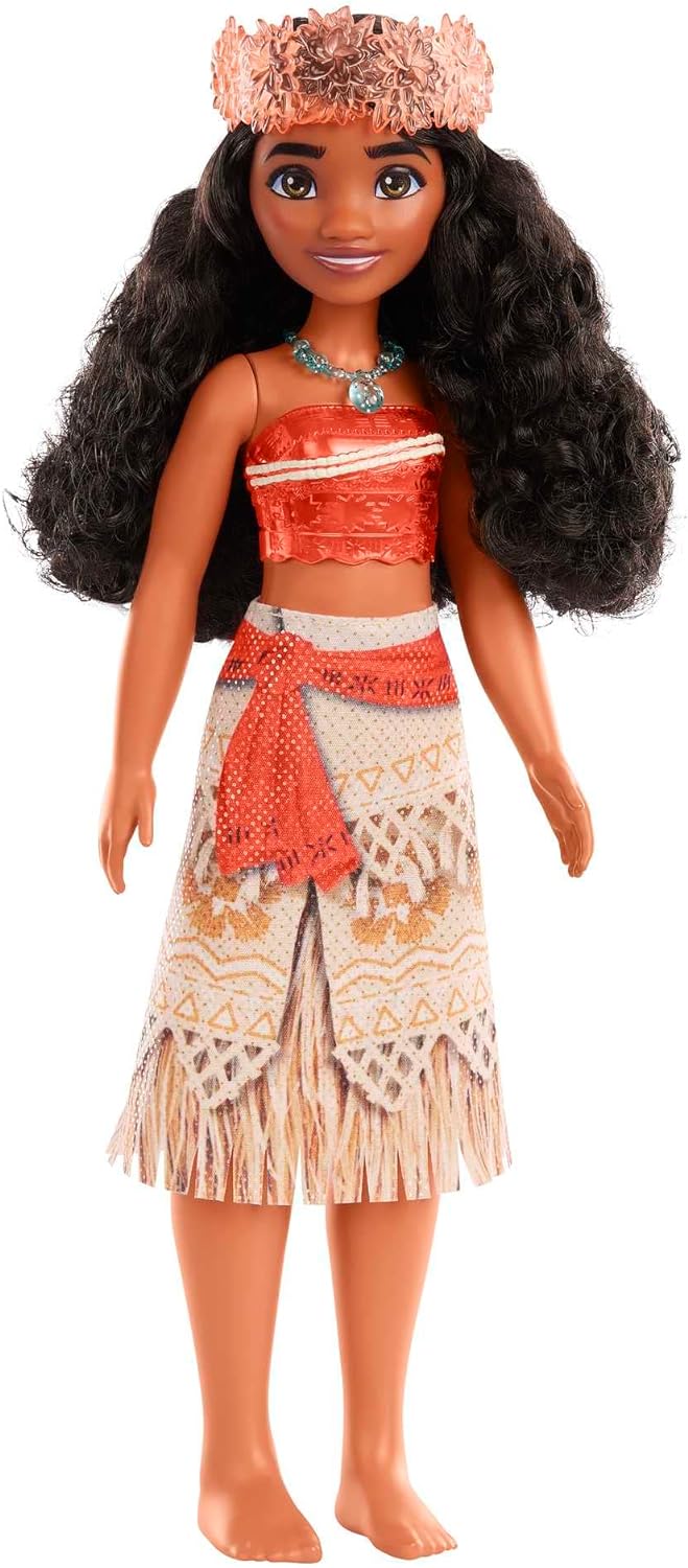 Mattel Disney Princess Toys, Vaiana Posable Fashion Doll with Sparkling Clothing and Accessories Inspired by the Disney Movie, Gift for Kids, HPG68
