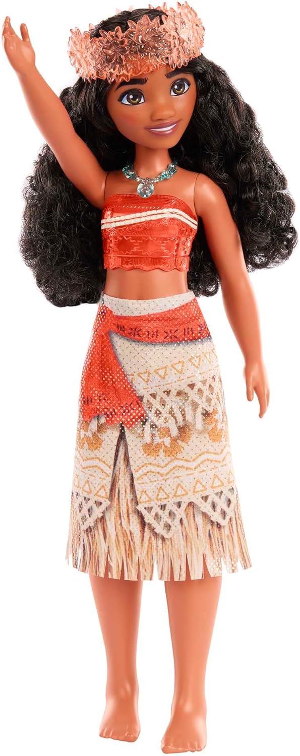 Mattel Disney Princess Toys, Vaiana Posable Fashion Doll with Sparkling Clothing and Accessories Inspired by the Disney Movie, Gift for Kids, HPG68