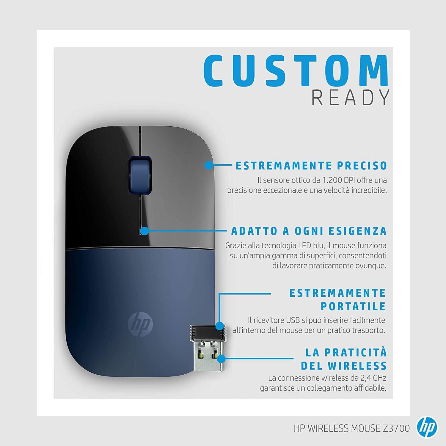 HP Z3700 Mouse Wireles Lumiere