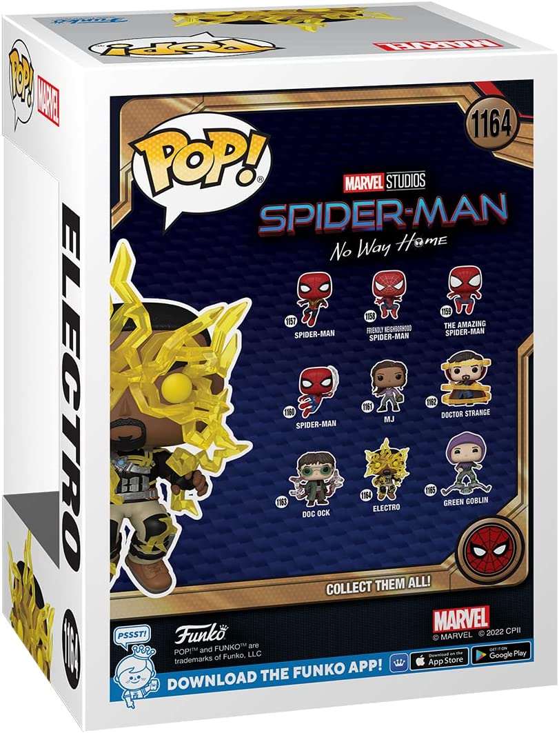 Funko Pop! Marvel: Spiderman No Way Home 2021 - Electro Finale - Spider-man - Collectable Vinyl Figure - Gift Idea - Official Merchandise - Toys for Kids & Adults - Movies Fans