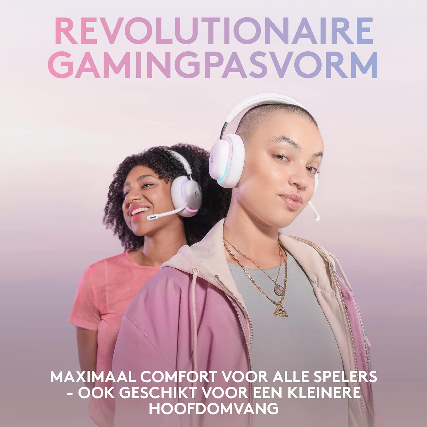 Logitech G G735 Cuffie Gaming Wireless, Illuminazione RGB LIGHTSYNC Personalizzabile, LIGHTSPEED, Bluetooth, Microfono Staccabile, Compatibile con PC e Mac - Bianco
