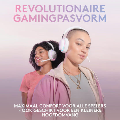 Logitech G G735 Cuffie Gaming Wireless, Illuminazione RGB LIGHTSYNC Personalizzabile, LIGHTSPEED, Bluetooth, Microfono Staccabile, Compatibile con PC e Mac - Bianco