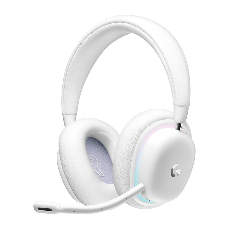 Logitech G G735 Cuffie Gaming Wireless, Illuminazione RGB LIGHTSYNC Personalizzabile, LIGHTSPEED, Bluetooth, Microfono Staccabile, Compatibile con PC e Mac - Bianco
