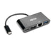 Tripp Lite U444-06N-H4GUBC USB-C (Type-C) to HDMI Adapter with USB-A Hub, Gigabit Ethernet, USB 3.1 Gen 1, Thunderbolt 3 Compatible, 4K x 2K @ 30 Hz, PD Charging, Black Black HDMI 4K