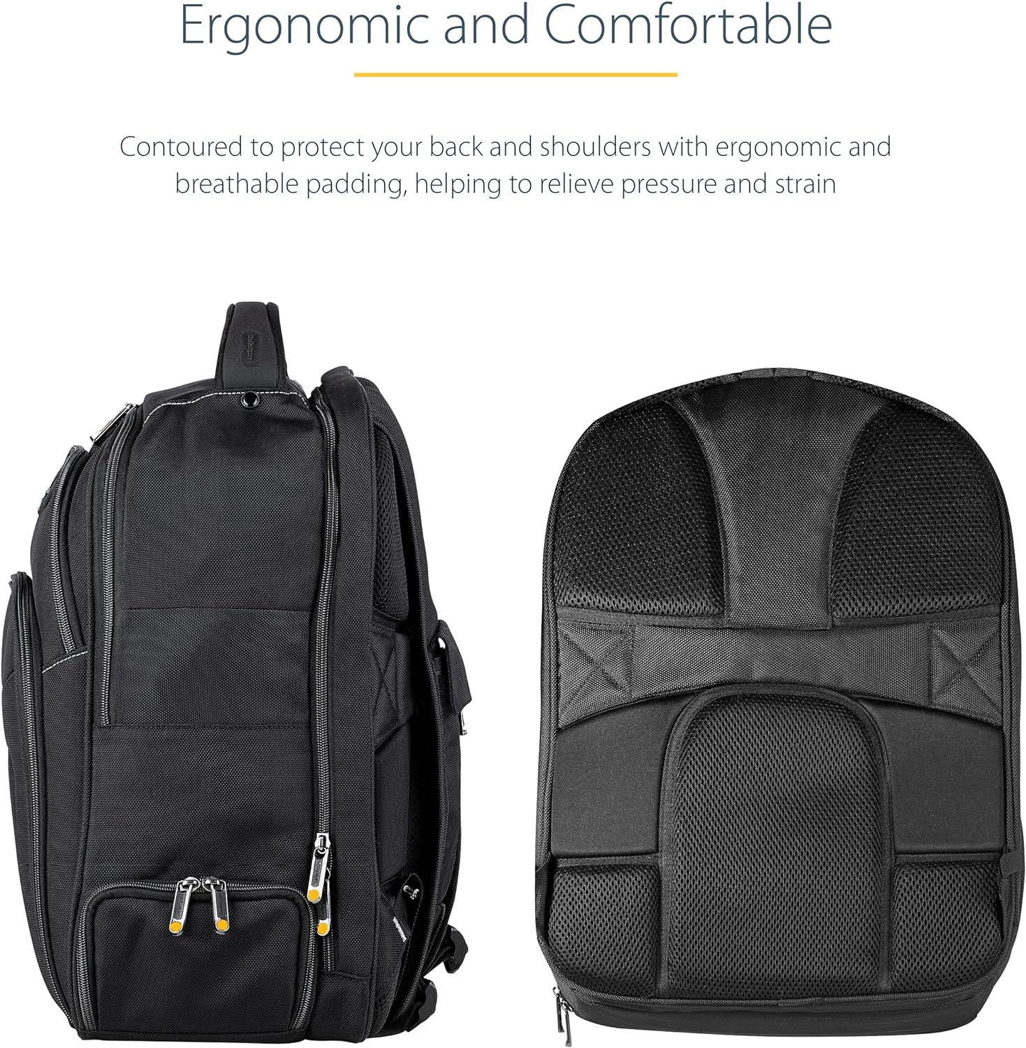 StarTech.com 17.3" Laptop Backpack with Removable Accessory Case - Professional IT Tech Backpack for Work/Travel/Commute - Durable Ergonomic Computer Bag - Nylon - Notebook/Tablet Pockets (NTBKBAG173