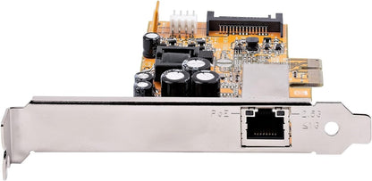 StarTech.com 1 Port 2.5Gbps PoE Network Card, PCIe Ethernet Card w/RJ45, 30W 802.3at PoE NIC for Desktops/Servers, Network PoE LAN Adapter w/Low-Profile Bracket, NBaseT, Windows/Linux (ST1000PEXPSE