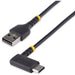 StarTech.com 3ft (1m) USB A to C Charging Cable Right Angle - Heavy Duty Fast Charge USB-C Cable - USB 2.0 A to Type-C - Rugged Aramid Fiber - 3A - USB Charging Cord (R2ACR-1M-USB-CABLE