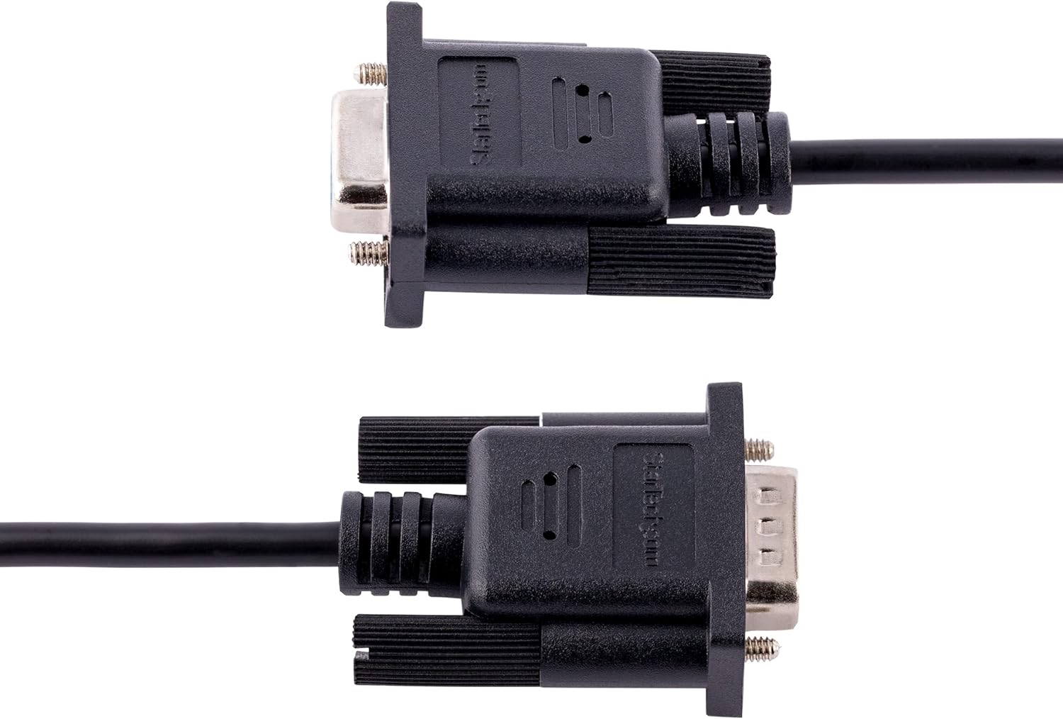 StarTech.com 3m RS232 Serial Null Modem Cable, Crossover Serial Cable w/Al-Mylar Shielding, DB9 Serial COM Port Cable Female to Male, Compatible w/DTE Devices, Black, F/M (9FMNM-3M-RS232-CABLE