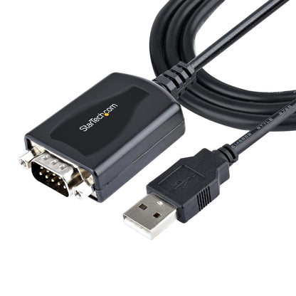 StarTech.com 3ft (1m) USB to Serial Cable with COM Port Retention, DB9 Male RS232 to USB Converter, USB to Serial Adapter for PLC/Printer/Scanner, Prolific Chipset, Windows/Mac (1P3FPC-USB-SERIAL